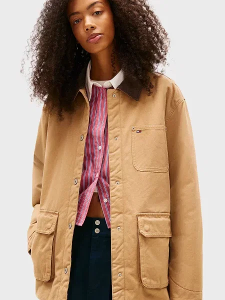 Твілова джинсова куртка Tommy Jeans коричнева