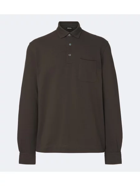 Tricou polo Zegna maro