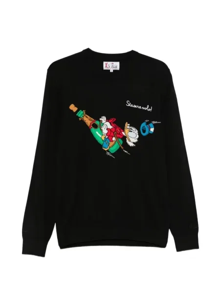 Pulover Mc2 Saint Barth cu decolteu rotund negru