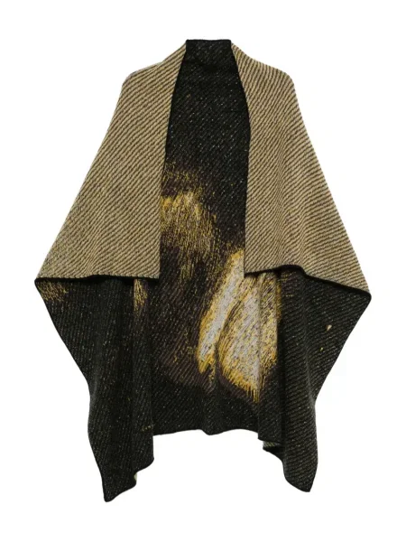 Fular Label Under Construction cu model herringbone maro