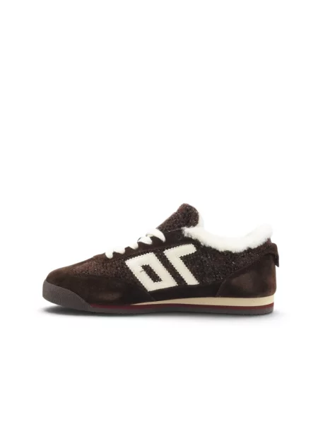 Sneakersy Back70 skórzane brązowe