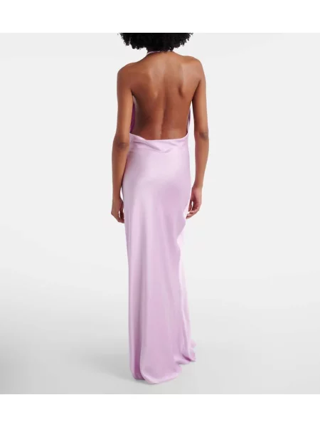 Rochie Stella Mccartney din satin de costum violet