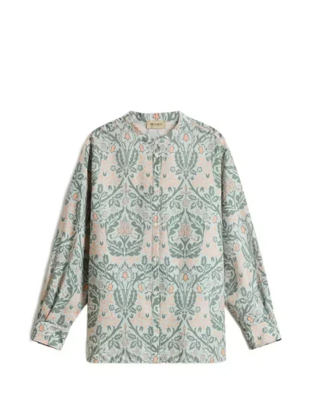 Gulerat cămașă Woolrich cu model floral cu imagine verde