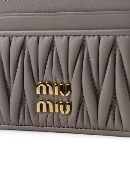 Portofel Miu Miu din piele gri