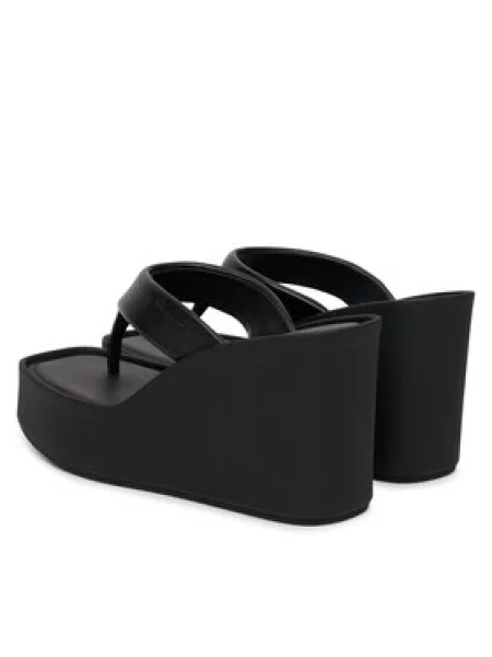 Kožené tangá Calvin Klein na kline čierna