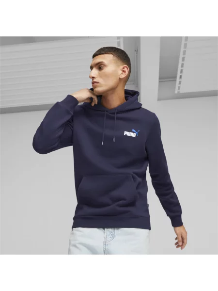 Bluza ESS+ 2 Col Small Logo Hoodie niebieska