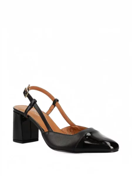 Pantofi cu toc Jonak Paris slingback negru