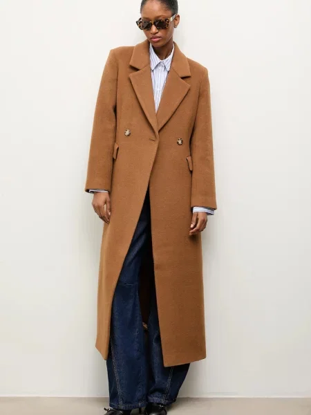 Вълнено палто Answear.LAB бежово