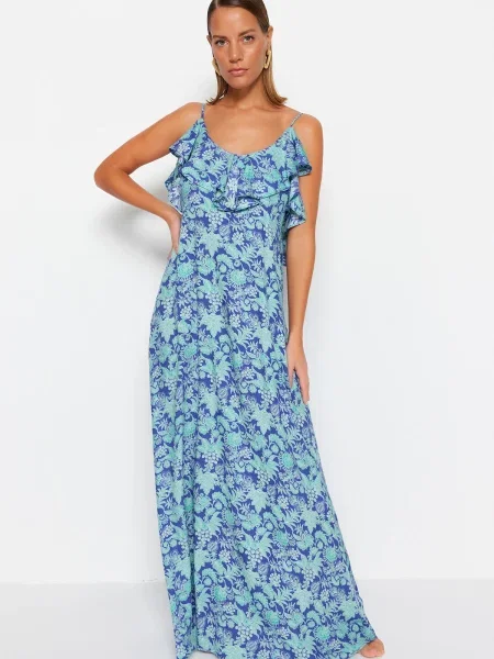 Sukienka maxi Trendyol w kwiatki