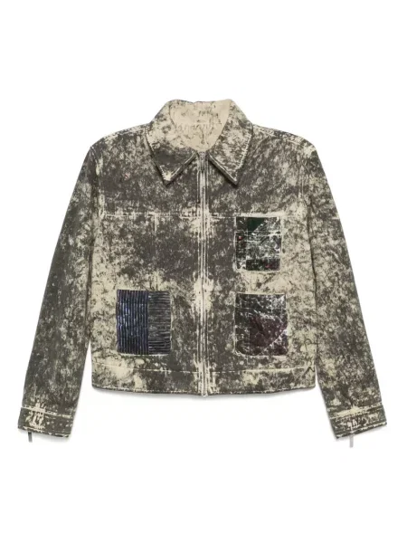 Яке Stain Shade с принт кафяво