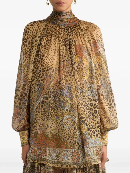 Top Etro de mătase cu imagine cu model paisley