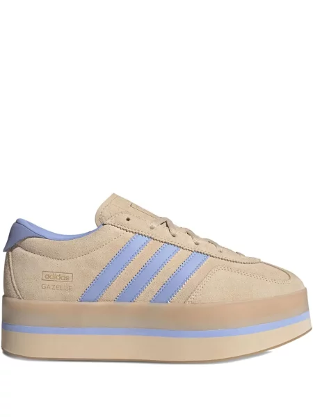 Hanorac cu glugă Adidas de costum maro