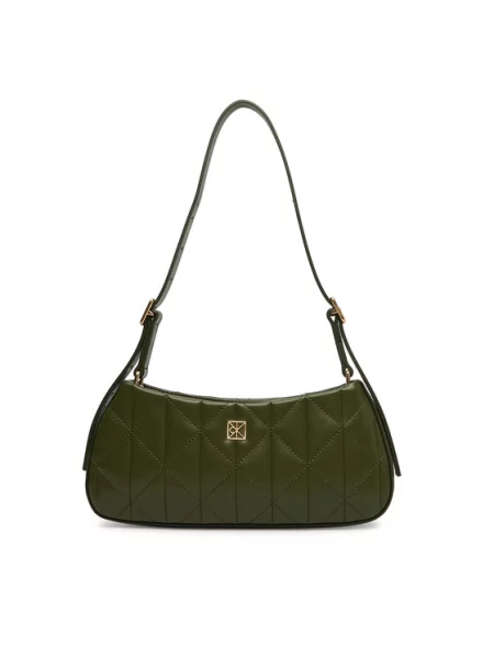 Calvin Klein Ročna torba Quilted Small Shoulder Bag zelena