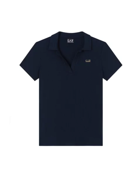 Koszulka polo Emporio Armani Ea7 z dżerseju niebieska