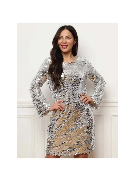 Rochie La Modeuse argintiu