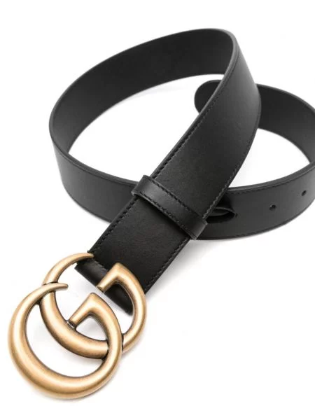 Kožený pásek Gucci černý