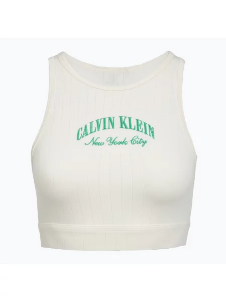 Biustonosz typu bralette z mieszanki bawełny Calvin Klein Underwear biała