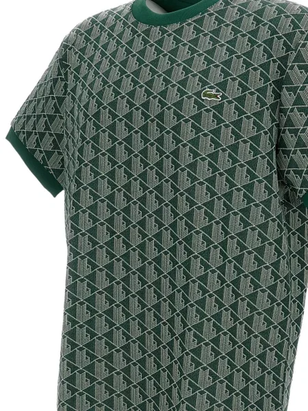 Тениска Lacoste с принт зелено