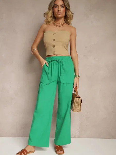 Spodnie z Kokardą Davilena zielone