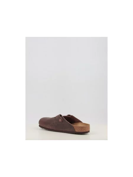 Kožené pantofle Birkenstock hnědé