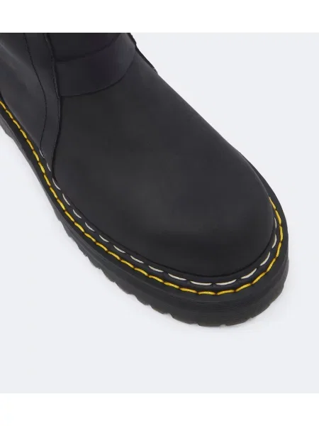 Botine Rick Owens cu platformă din nubuc negru