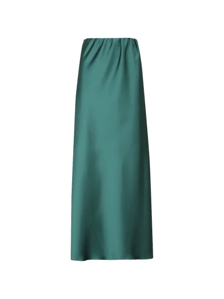 Fusta maxi Alessandro Legora din satin evazată verde