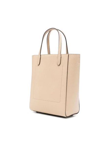 Shopperka Lauren Ralph Lauren skórzana beżowa