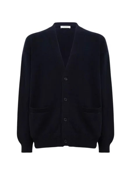 Cardigan Laneus tricotate albastru