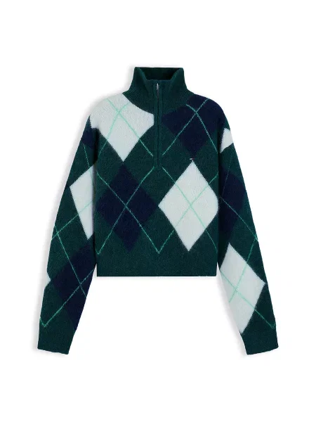 Tommy Jeans Megztinis tamsiai mėlyna / žalia balta