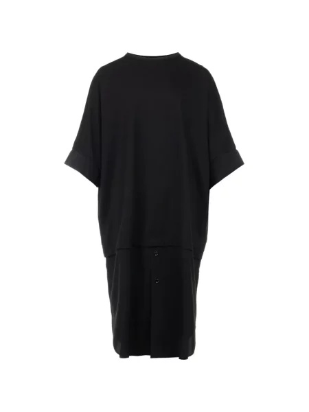 Rochie midi Y's cu decolteu rotund negru