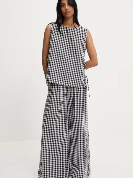 Answear Lab spodnie szerokie high waist czarny