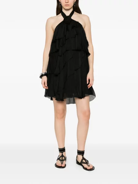 Rochie Dixie cu volane cu gât halter negru