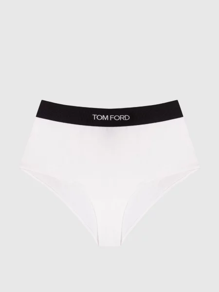 Трусики з високою посадкою з візерунком логотипа Tom Ford білі
