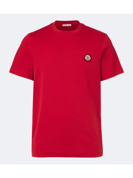 Tricou Moncler din jerseu roșu