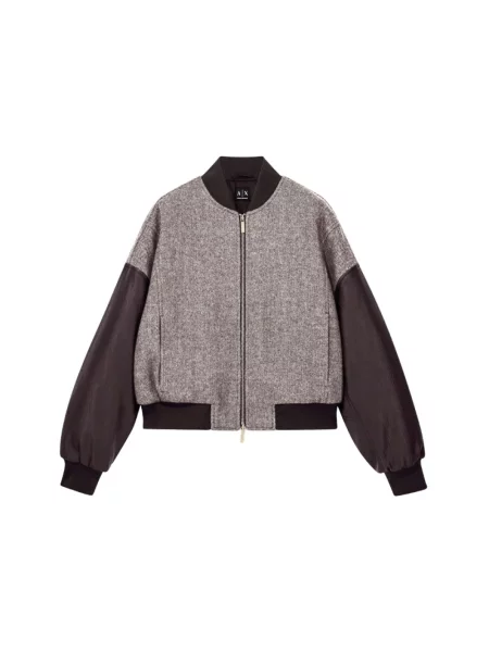 Kurtka Armani Exchange wełniana szara