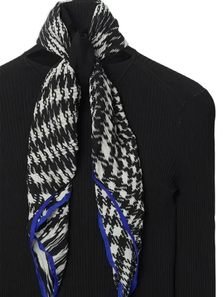 Briaunotas šalikas Burberry juoda