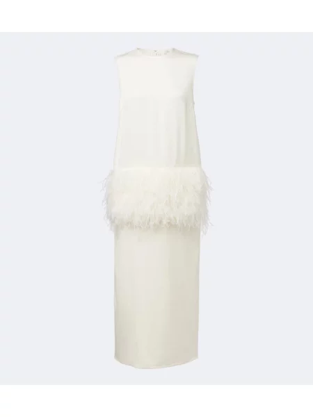 Rochie midi Loulou De Saison alb