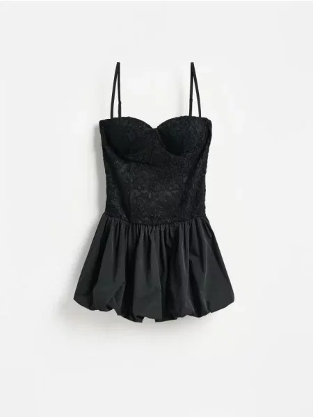 Reserved Rochie tip balon negru