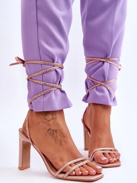 Елегантни кристал сандали Boto червено