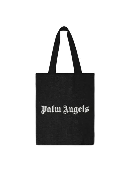 Torba Palm Angels wełniana z logo czarna