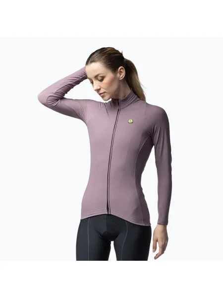 Дамски суитшърт за колоездене Alé Warm Race cashmere розово