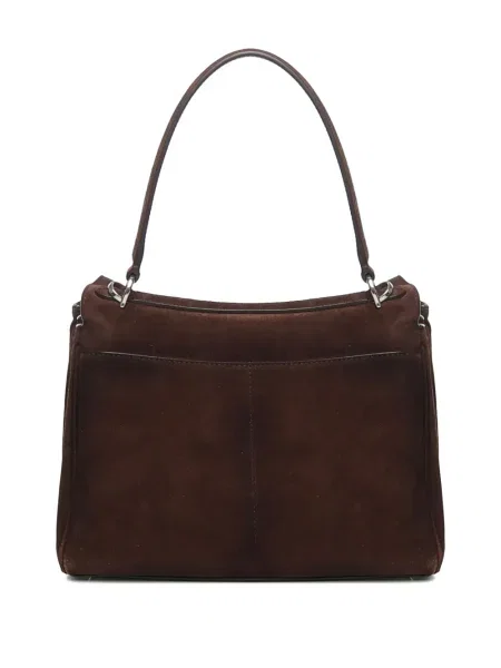 Top Balenciaga din piele de căprioară maro
