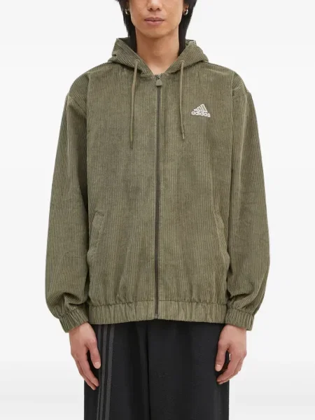Pantaloni Adidas cu dungi cu broderie din fleece negru