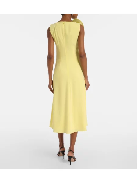 Rochie de cocktail Roland Mouret cu model floral galben