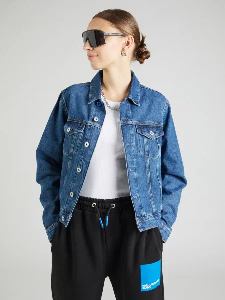 Karl Lagerfeld Jeans Džínsová bunda Regular Fit modrá