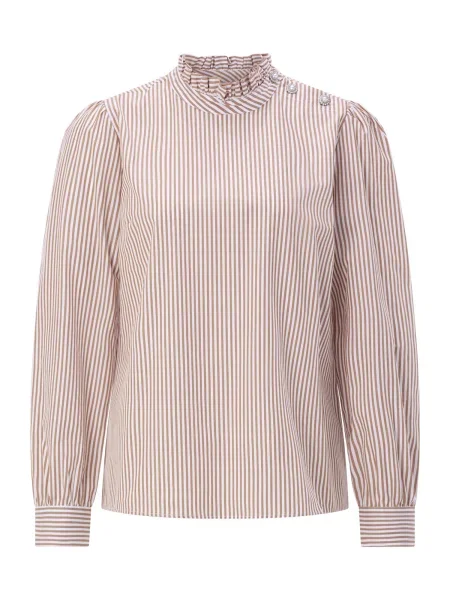 Rich & Royal Bluză maro deschis alb