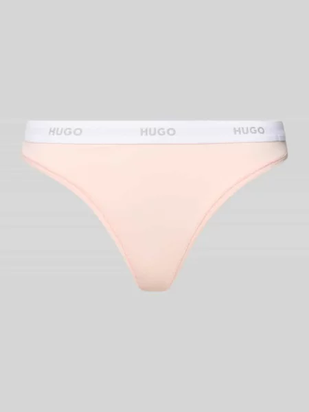 Stringi z mieszanki bawełny model ‘HUGO ID THONG’ różowe