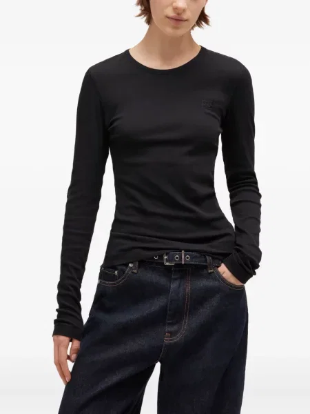 Tricou Ganni lung negru