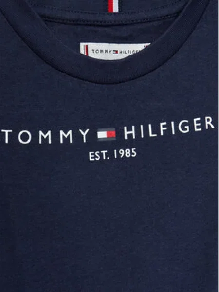 TOMMY HILFIGER Majica nočno modra / svetlo rdeča bela