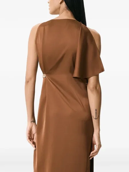 Rochie maxi V:pm Atelier drapată de costum maro